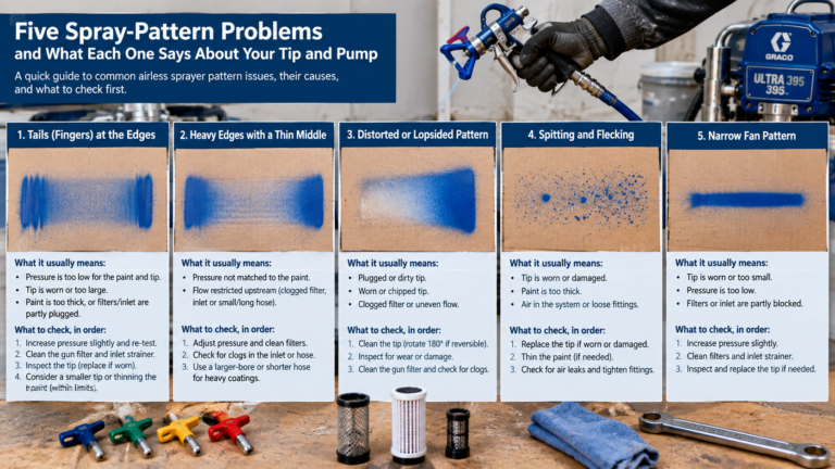 Five Spray-Pattern Problems and What Each One Says About Your Tip and Pump